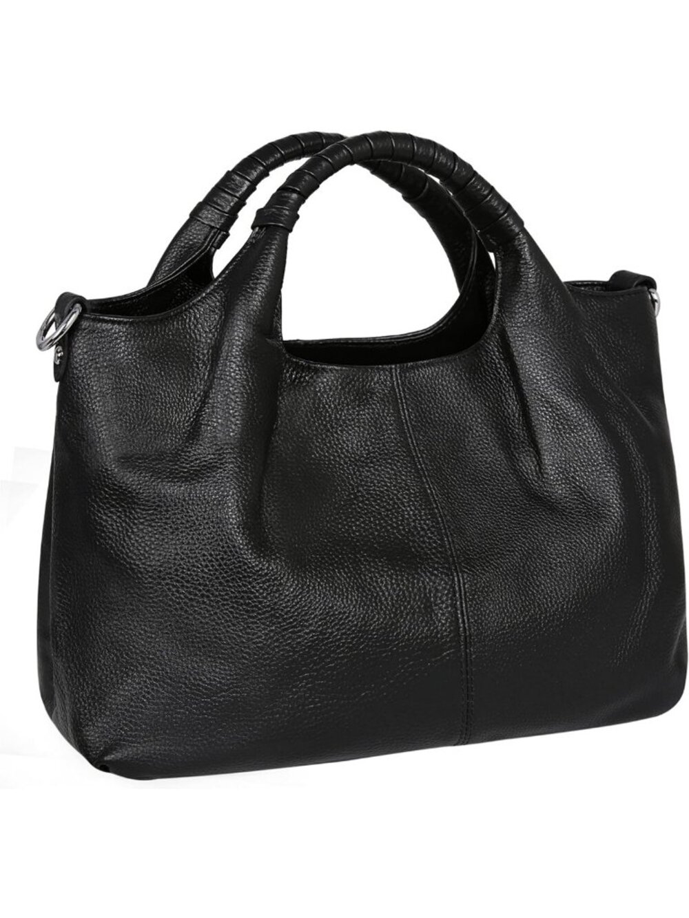 Stylish Genuine Leather Top Handle Bag for Women - Large Handbag Purse